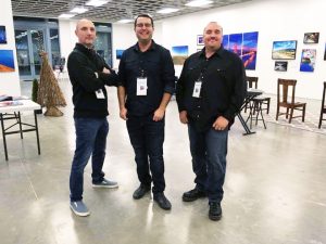 Jason Jones, J Scott Walker, and Jeremy Enlow at the Sundance Square pop up gallery