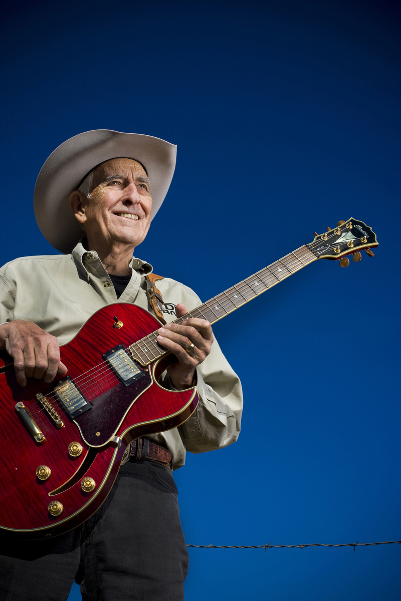 Tommy Allsup from the Buddy Holly Band photographed in Weatherford, TX.